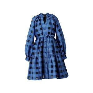 NEW EMILY LOVELOCK women's lucy dress in directoire blue